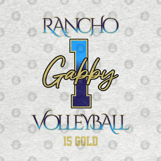 Gabby #1 Rancho VB (15 Gold) - White by Rancho Family Merch